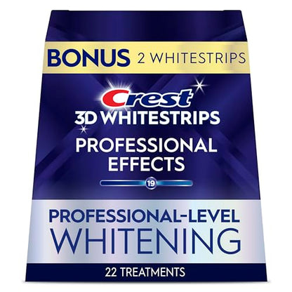 Crest 3D Whitestrips Professional Effects Teeth Whitening Kit, 22 Treatments (20 + 2 Bonus), Each with 1 Upper/1Lower, 44 Strips Crest 3DWhite Teeth Whitening Strips .( Box Damage )
