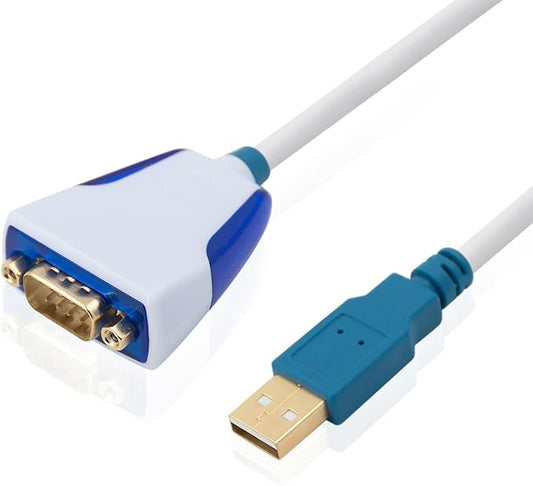USB to DB9 Male RS232 Cable Us232R 1M Converter Cable with Chip FT232RQ Supports All Computer Systems, Up to 1M Transmission Rate, No Need Drivers