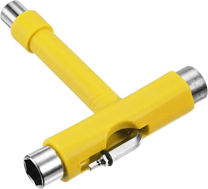 PATIKIL All-in-One Skate Tool, Multi-Function Portable Skateboard Tool T Tool Wrench with L-Type Cross Head Screwdriver