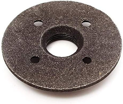 34 Inch Black Malleable Iron Floor Flange Fitting Pipe NPT Antique Wall Flange Seat