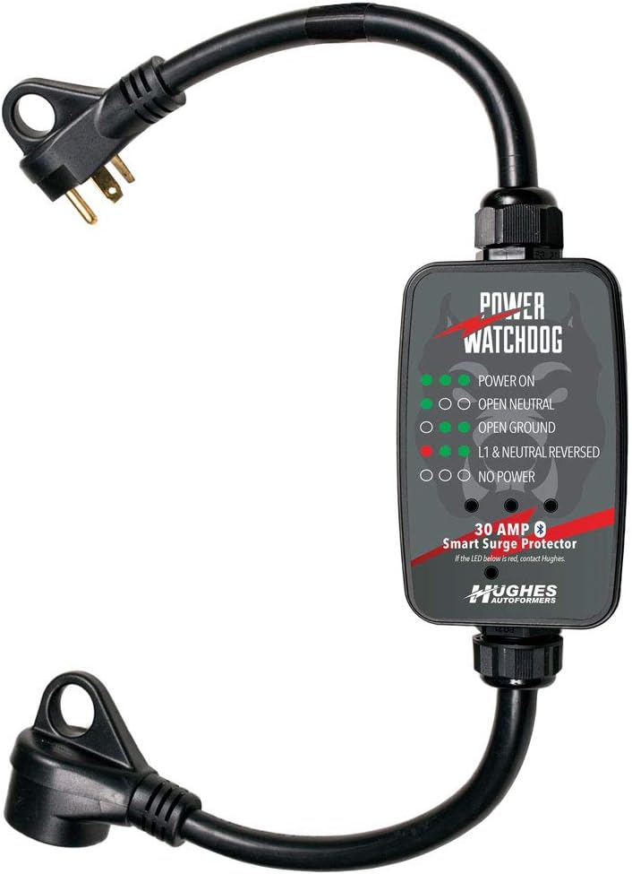 Power Watchdog PWD30 Bluetooth Surge Protector, 30A, Portable, 14 Inch Portable 14-inch design with Bluetooth connectivity for reliable on-the-go RV surge protection.