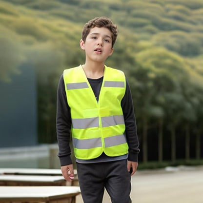 Hi Vis Kids Safety Vest Lightweight,Adjustable  Comfy Toddler Safety Vest,Reflective Vest Kids,toddler construction vest for Cycling  Running XSY1