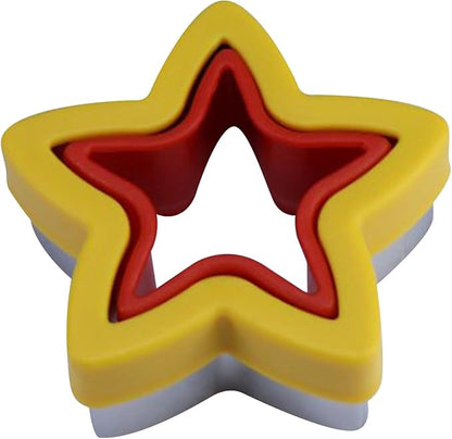 Stainless Steel Cutter Cake Flower Shaped Baking Tool Birthday Cookie (Yellow, 10x10x4cm)