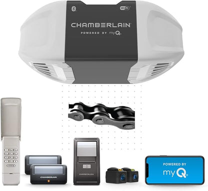 Chamberlain C2405 MYQ Smart Garage Door Opener, Chain Drive, 12-HP Motor, Dual Light - Quantity 1