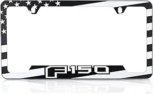 Ford F-150 American Flag Patriotic UV Printed Metal License Plate Frame