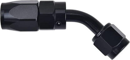 EVIL ENERGY 6AN Hose End Fitting 45 Degree Swivel for CPE Braided Hose Black