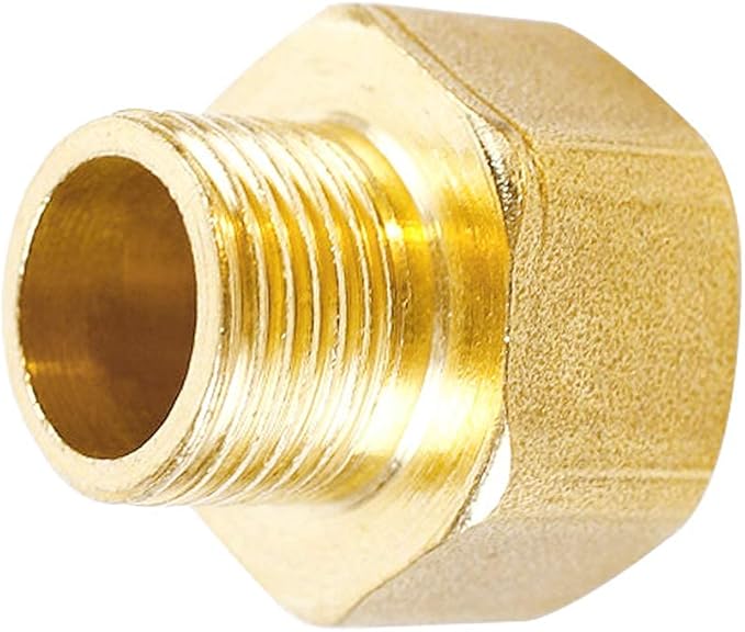 Joywayus 12" G Thread Female  14" NPT Thread Male Brass Pipe Fitting Adapter (Pack of 2)