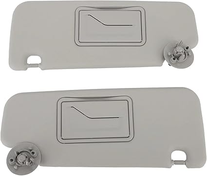 1 Pair Sun Visor Left Right Sun Visor with Mirror Replacement Compatible for Sonic Aveo 2012 to 2016 Grey Left Driver Side Sun Visor
