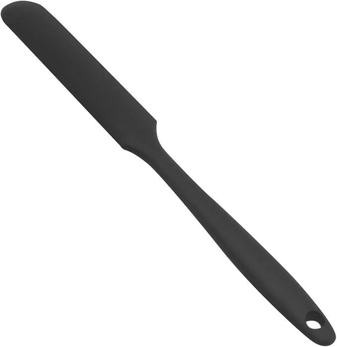 KUFUNG Silicone Spatula, BPA Free  480F Heat Resistant, Non Stick Rubber Kitchen Spatulas for Cooking, Baking, and Mixing (1x10 inch, Black)