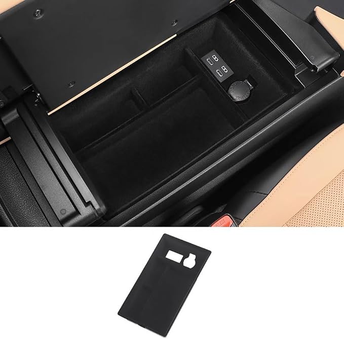 Central Control Armrest Box Storage Box for Lexus ES(Flocking) Car Center Console Armrest Box Interior Organizer Storage Box For Lexus ES 2021-2025 ES250 ES300h ES350 Automotive Accessory
