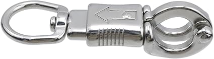 2PCS Silver Round Eye Quick Snap Stainless Steel Spring Round Eye Panic Snap Quick Release Panic Snap