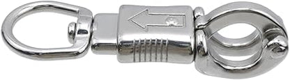 2PCS Silver Round Eye Quick Snap Stainless Steel Spring Round Eye Panic Snap Quick Release Panic Snap