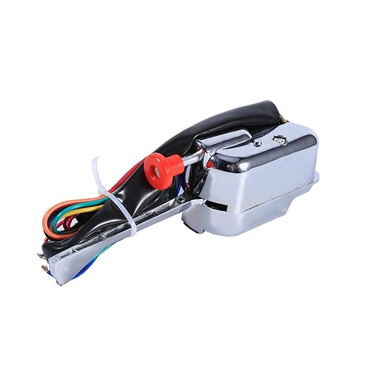 Turn Switch Supplied with Clamp Universal Street Hot Rod Chrome Turn Switch Easy to Install Control Turn Switch Compatibel with 12V