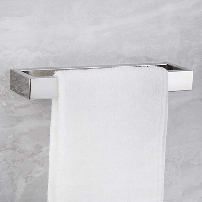 Bathroom Towel Ring Polished Stainless Steel Wall Mounted Hand Towel Bar Modern Square Style Towel Rack, D69018C