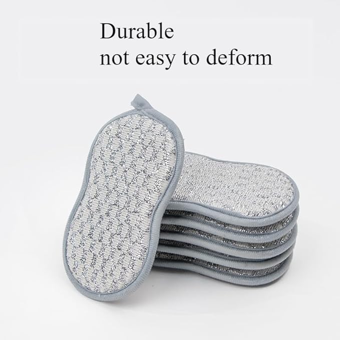 Multi-Purpose Scrub Sponges for Kitchen Scrub-it-Non-Scratch Double-Side Double-Effect Microfiber Sponge Along with Heavy Duty Scouring Multi-Purpose Sponges Kitchen (1 pc)