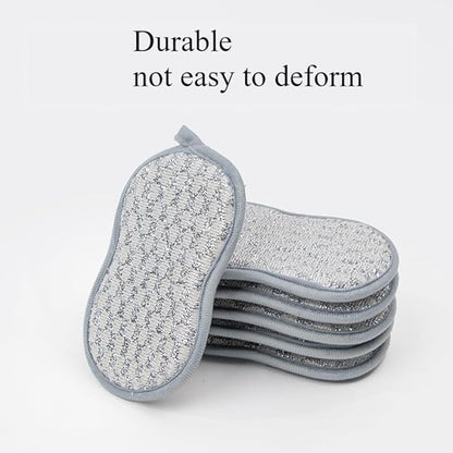 Multi-Purpose Scrub Sponges for Kitchen Scrub-it-Non-Scratch Double-Side Double-Effect Microfiber Sponge Along with Heavy Duty Scouring Multi-Purpose Sponges Kitchen (1 pc)