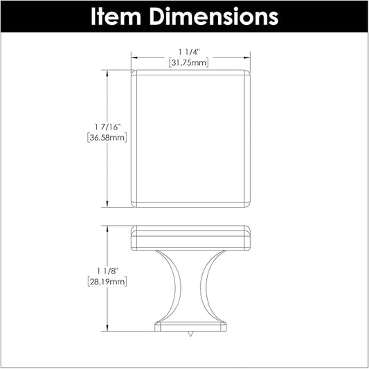Hickory Hardware 1 Pack Solid Core Kitchen Cabinet Knobs, Luxury Cabinet and Dresser Knobs, Handle Pulls for Doors & Drawers, 1-7/16 Inch, Chrome, Forge Collection