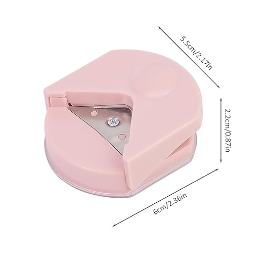 Corner Round Edge Cutter Rounding Tool for Paper Crafts, Paper Cutting, and Edge Shaping, Round Corner Multifunctional for Card Making and Scrapbookin Punches and Crafts (Pink)
