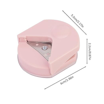 Corner Round Edge Cutter Rounding Tool for Paper Crafts, Paper Cutting, and Edge Shaping, Round Corner Multifunctional for Card Making and Scrapbookin Punches and Crafts (Pink)