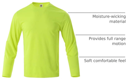 Facitisu Men Long Sleeve T Shirts Pack Quick Dry Athletic Running Activewear Workout Performance Tee Shirts