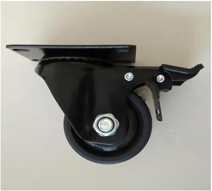 1 Piece 2.5 inch Low Gravity Nylon Denim Wheel Medium Heavy Duty Industrial Swivel Brake Caster Bearing