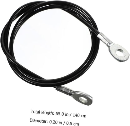 2pcs Straight Bar Cable Attachment for Gym Pulley System Sturdy Pu Cover Replacement Cable