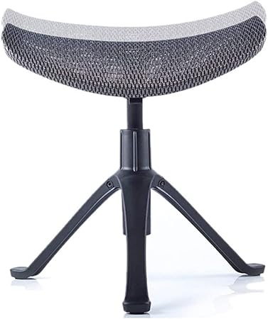 KouRy Adjustable Footrest,Footrest Foldaway Elevated Foot Stool Under Desk - 3D Breathable Mesh 360 Cushion Surface Rotation Adjustable Height Foot Rest (Black)