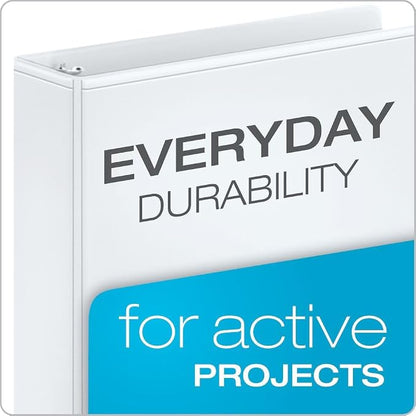 Cardinal Binder Performer with ClearVue Covers, 1.5" Round Rings, 350-Sheet Capacity, White