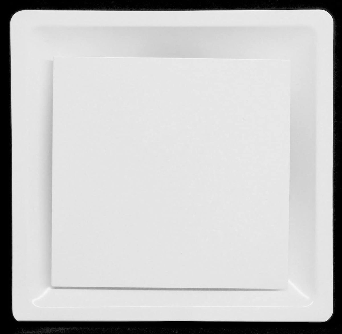HVAC Premium T-Bar Drop Ceiling Grille - Flat Plate Plaque Diffuser - 24'' x 24'' - 14'' Collar