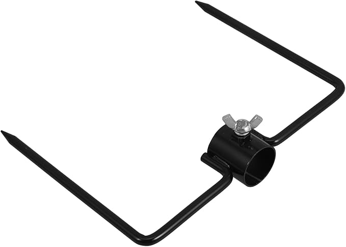 Flag Pole Ground Stake Beach Umbrella Anchor Iron Craft Base Outdoor Garden Stand