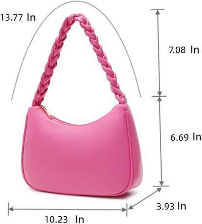 CYHTWSDJ Shoulder Bags for Women, Cute Hobo Tote Handbag Mini Clutch Purse with Zipper Closure