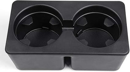 Dual Cup Holder Insert Compatible for Cadillac GMC Replacement for Chevy 07-14 Front Floor Part 19154712