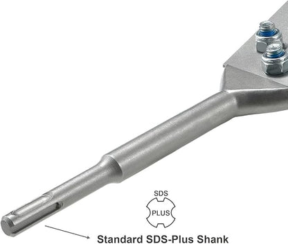 5 Inch Wide SDS-Plus Floor Scraper Tile Thinset Scaling Chisel SDS-Plus Shank Thinset Scraper Adhesives Remover Wall Scraper Fits SDS-Plus Rotary Hammers and Chipping Hammer Drills (5" x 10")