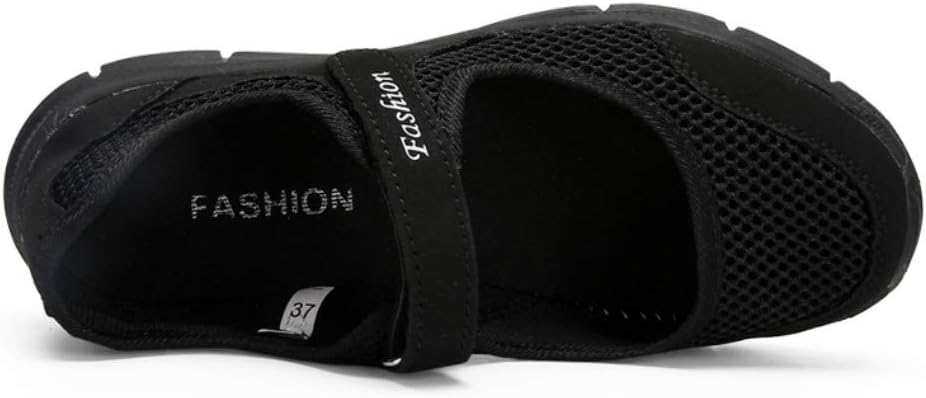 SAGUARO Women's Breathable Walking Shoes Ladies Fashion Mary Jane Sneakers Adjustable Working Nurse Shoes Lightweight Flats Roll.