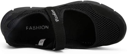 SAGUARO Women's Breathable Walking Shoes Ladies Fashion Mary Jane Sneakers Adjustable Working Nurse Shoes Lightweight Flats Roll.
