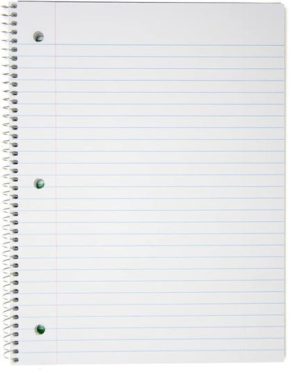 Top Flight Standards 1-Subject Notebook, 70 Sheets, Perforated, Wide Rule, Color May Vary (31306)