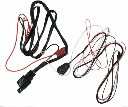 LED Light Bar Wiring Harness Kit 12V 40Amp 18AWG Fuse Relay ON/OFF Switch Fits For 12V light bars, spot lights, fog lights, driving lights, work lights