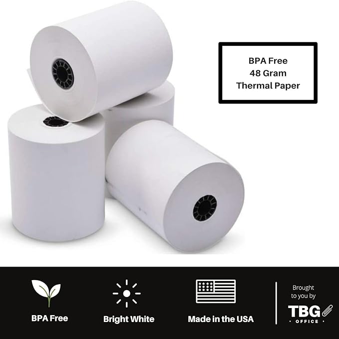 3 18a x 230' Thermal Paper Rolls - BPA FREE a MADE IN USA - Receipt paper rolls a Point of Sale Cash Register - Thermal printer paper - Credit Card Paper - for POS systems (1 Case - 10 Rolls)