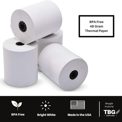3 18a x 230' Thermal Paper Rolls - BPA FREE a MADE IN USA - Receipt paper rolls a Point of Sale Cash Register - Thermal printer paper - Credit Card Paper - for POS systems (1 Case - 10 Rolls)