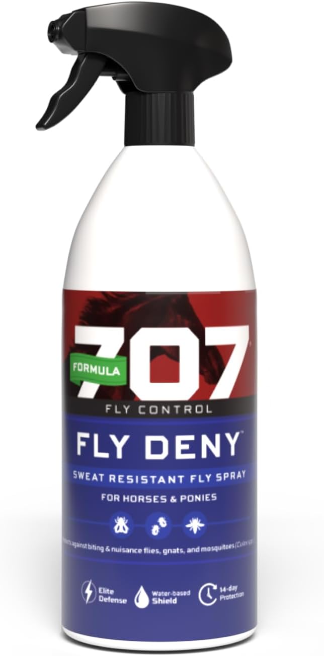 Formula 707 Fly Deny Spray for Horses & Ponies, 32 oz – 14-Day Protection