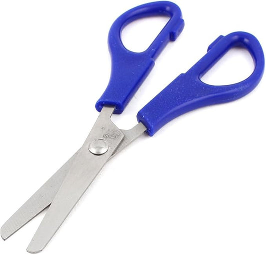 Plastic Handle Hand Tools DIY Scrapbooking Paper Safety Scissors Cutting Scissors & Shears Tool Blue