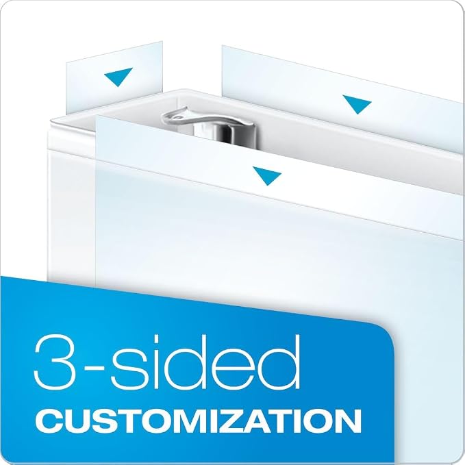 Cardinal Binder Performer with ClearVue Covers, 1.5" Round Rings, 350-Sheet Capacity, White