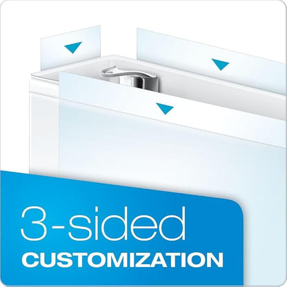 Cardinal Binder Performer with ClearVue Covers, 1.5" Round Rings, 350-Sheet Capacity, White
