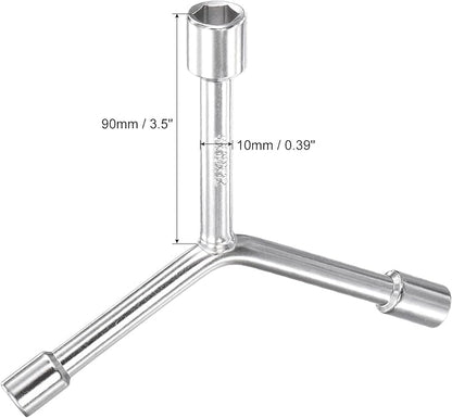 uxcell Y Type 3 Way Hex Socket Wrench, 8mm 10mm 12mm Combination Repair Spanner Tool, 3.5-inch