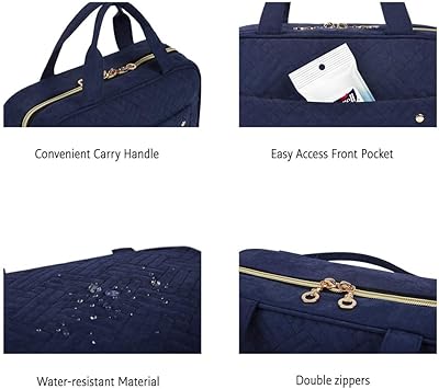 Cosmetics Storage Box Go Out Portable Carry-on Large Capacity Travel Makeup Bag 23 New Portable Makeup Storage Box (blue)