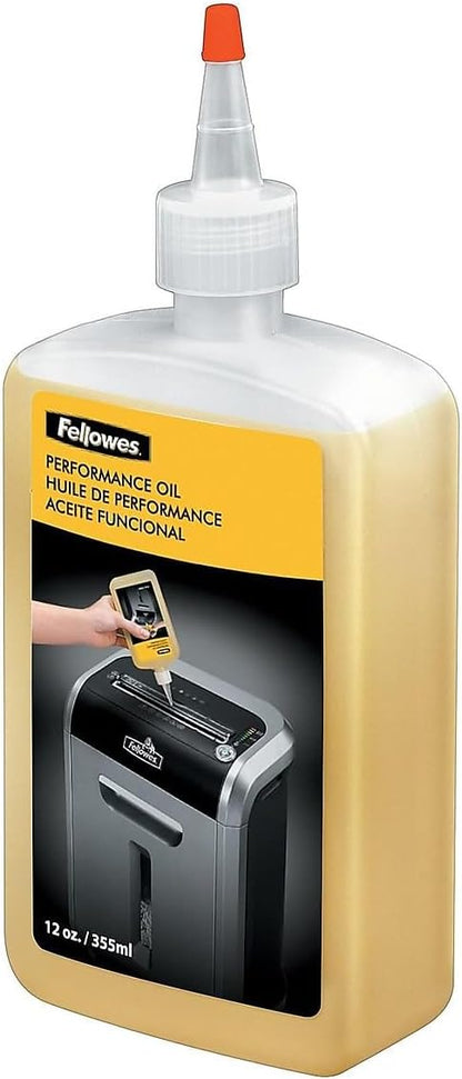 Fellowes Powershred Performance Shredder Oil, 12 oz. Extended Nozzle Bottle (35250) (Pack of 1)