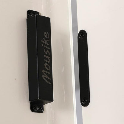 Mousike Magnetic Door Catch Heavy Duty 90lb Door Magnets with Strong Magnetic for Kitchen Cupboard Wardrobe Closet Cabinet Door Drawer Latch (Black 4Pack)