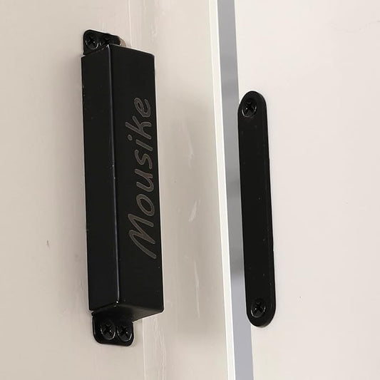 Mousike Magnetic Door Catch Heavy Duty 90lb Door Magnets with Strong Magnetic for Kitchen Cupboard Wardrobe Closet Cabinet Door Drawer Latch (Black 4Pack)