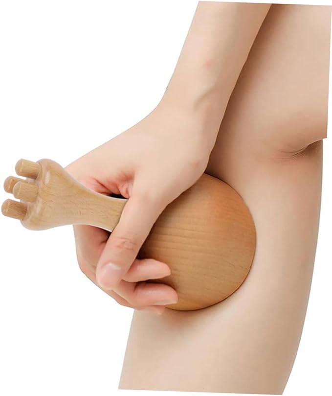 SOIMISS Dual Head Therapy Massage Tool Multi Functional Wooden Massage Cup for Shoulder Manual Massage Tools for Myofascial Release and Relaxation