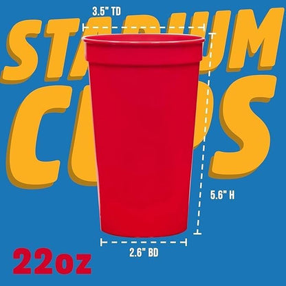 USMG Stadium Cups 22oz Blank (Blue, QTY 12)